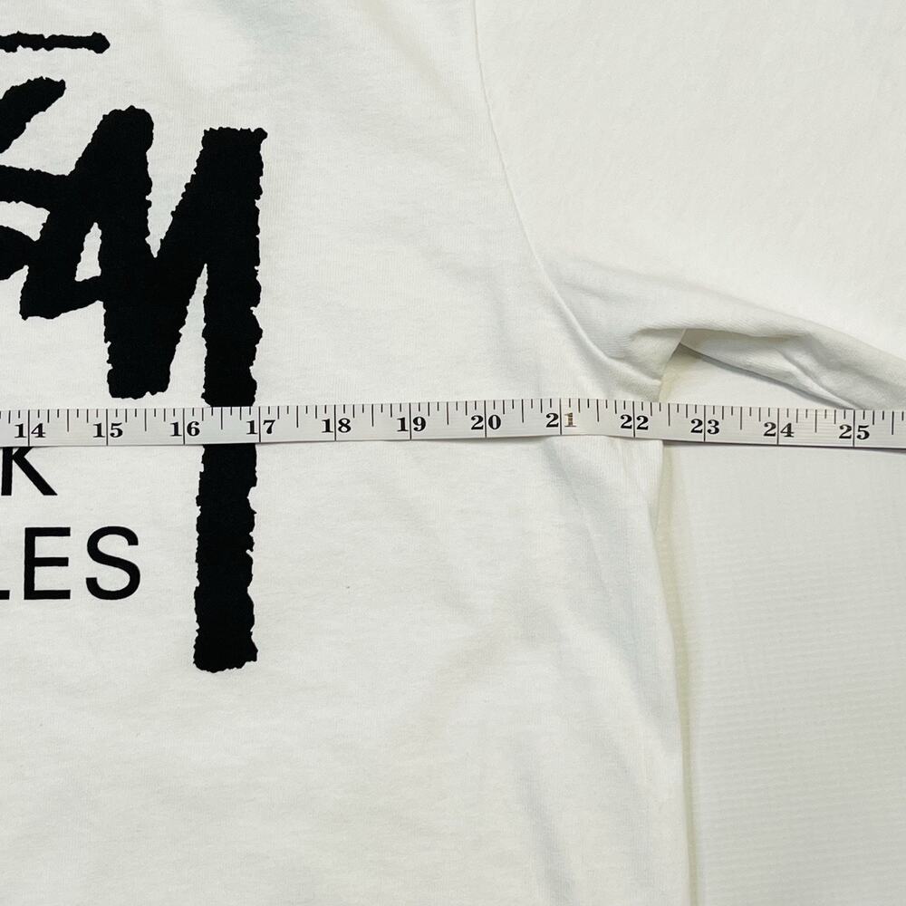 New Stussy World Tour Tee White Mens Size Large Double Sided Logo 2025 - Picture 5 of 9
